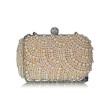 Maddie Pearl Clutch Bag - Champagne