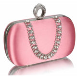 Katara Satin and Crystal Clutch Handbag
