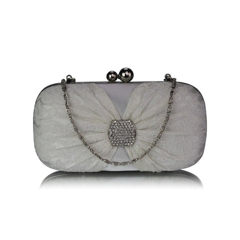 Harley Ivory Lace Clutch