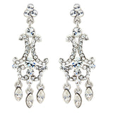 Crystal chandelier drop earrings made from high quality clear crystals they have a drop of 4cm