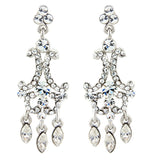 Crystal chandelier drop earrings made from high quality clear crystals they have a drop of 4cm