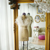 SassB Elena Ostrich Feather Shrug