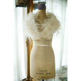 SassB Elena Ostrich Feather Shrug