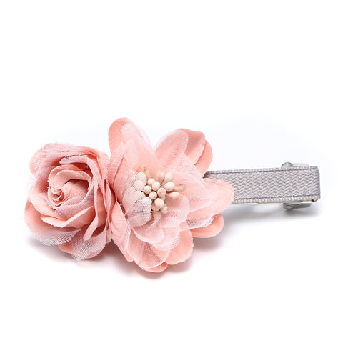 Lila Pink Flower Hair Clip