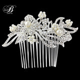 SassB Lily Crystal and Pearl Hair Comb