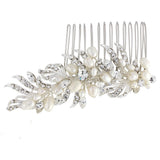 SassB Ruby Crystal and Pearl Hair Comb