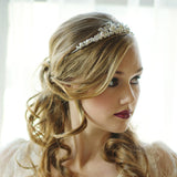 SassB Caroline Crystal Tiara Available in Silver and Gold