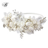 SassB Grace Flower and Pearl Hair Band Tiara