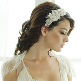 SassB Grace Flower and Pearl Hair Band Tiara