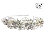 SassB Nancy Crystal and Pearl Side Tiara