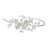 SassB Harmony Crystal and Pearl Hair Band Side Tiara