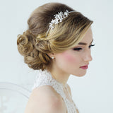 SassB Harmony Crystal and Pearl Hair Band Side Tiara