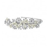 SassB Sofia Pearl and Crystal Hair Band Tiara