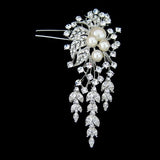 Una Crystal and Pearl Hair Pin