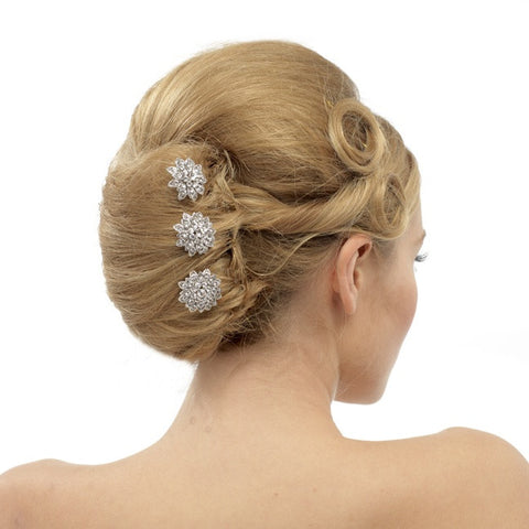 Zoe Set of 3 Crystal Hair Pins