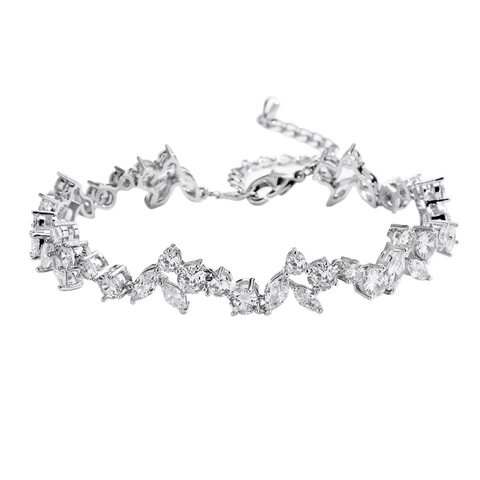 White gold crystal deals bracelet