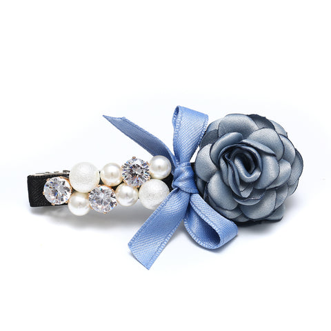Belle 'Something Blue' Pearl Flower Hair Clip