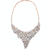 Crystal necklace made with clear crystals on a rose gold finish, necklace measures 20cm