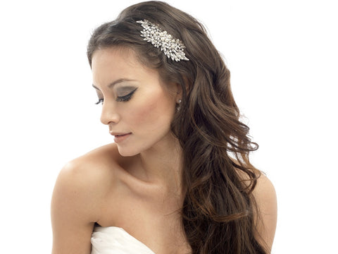 Cora Crystal & Pearl Flower Hair Comb