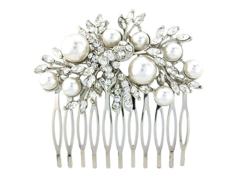 Nicola Pearl and Crystal Hair Comb