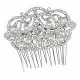 Holly Crystal and Pearl Hair Comb