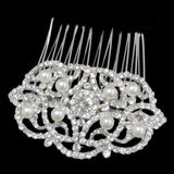 Holly Crystal and Pearl Hair Comb