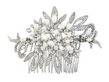 Julia Crystal and Pearl Hair Comb