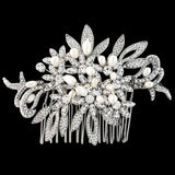 Julia Crystal and Pearl Hair Comb