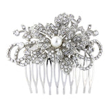 Imogen Crystal and Pearl Hair Comb