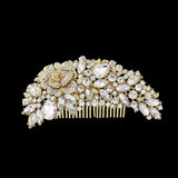 Paige Crystal Hair Comb Available in Gold, Silver & Rose Gold