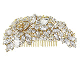 Paige Crystal Hair Comb Available in Gold, Silver & Rose Gold