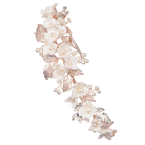 Jacinda Crystal and Pearl Flower Headband Tiara Available in Gold, Rose Gold & Silver