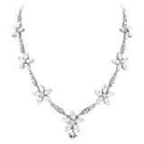 Crystal necklace made from high quality cubic zirconia and Swarovski crystals on a silver tone finish