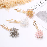 Carrie Crystal Cluster Hair Clip - Available in Pink, White, Grey and Amber Gold