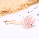 Carrie Crystal Cluster Hair Clip - Available in Pink, White, Grey and Amber Gold