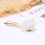 Carrie Crystal Cluster Hair Clip - Available in Pink, White, Grey and Amber Gold