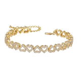 Honey Heart Crystal Bracelet Available in Silver or gold